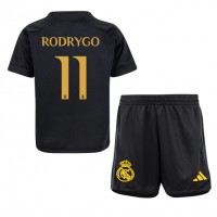 Camisa de time de futebol Real Madrid Rodrygo Goes #11 Replicas 3º Equipamento Infantil 2023-24 Manga Curta (+ Calças curtas)